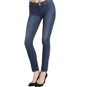 J BRAND 811 Mid-Rise Skinny Jeans Embrace Dark Wash Blue Zip Fly Women's size 28